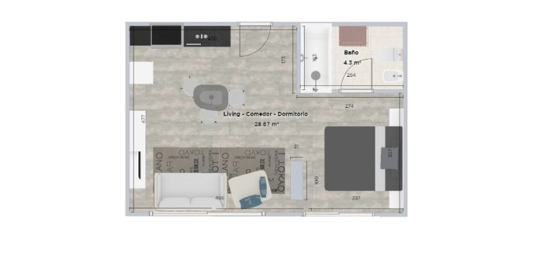 Plano Beruti Piso 3 D